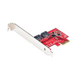 StarTech.com SATA PCIe Card - 2 Port PCIe SATA Expansion Card - 6Gbps - Full/Low Profile - PCI Express to SATA Adapter/Controller - ASM1061 Non-Raid - PCIe to SATA Converter (2P6G-PCIE-SATA-CARD)
