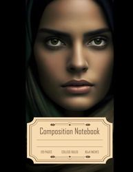 Composition Notebook College Ruled: Photorealistic Portrait of a Stunningly Beautiful Woman, Detailed Face and Eyes, Natural Skin Texture, Fine Detail, Size 8.5x11 Inches, 120 Pages