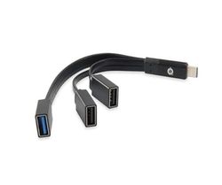Velocraze Hub - Tipo C - 1 porta USB 3.1, 2 porte USB 2.0, colore nero, ideale per espansione della connettività e trasferimento rapido.