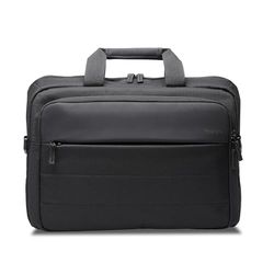 KENSINGTON EQ - 16 tum bärbar datorväska, väska med vadderade axelband, flippdesign, tillverkad av återvunna plastflaskor (K60390WW), svart, Taille unique