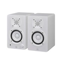 Yamaha HS3 Monitores de Estudio – Par de Altavoces Activos Compactos de 2 Vías Potenciados, Bass-Reflex 3.5" 52W, con Control de Sonido Avanzado, para Producción Musical y Edición de Video – Blanco