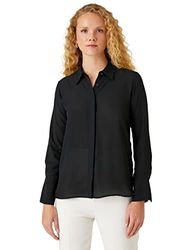 Koton Dames Sleeve Detail Shirt, zwart (999), 34