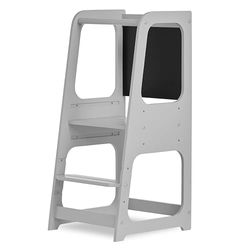 Dream On Me Explora Tour d'apprentissage pour Tout-Petit/Base antidérapante/marchepied Multifonction pour Enfants/3 hauteurs de Plateforme/Planche Noire Craie/marchepied pour Enfant