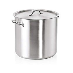 WAS 5303 400 Marmite en acier inoxydable avec couvercle Ø 40 cm Hauteur 38 cm 47 l