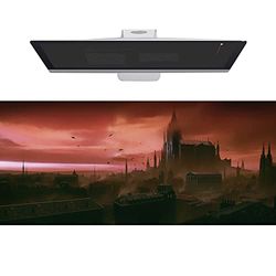 Wehilion Tappetino per mouse XXL, 800 x 300 x 3 mm, tappetino da scrivania con bordi cuciti, tappetino per mouse con mappa HD Anime paesaggio per videogiochi, ufficio e casa