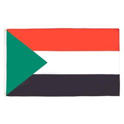 Soedanese vlag 150x90 cm - Soedanese vlaggen 90 x 150 cm - Banner 3x5 ft Licht polyester - AZ FLAG