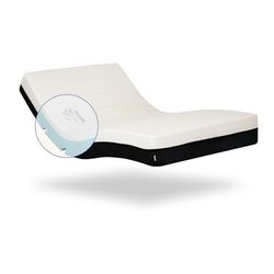 Gerialife® Ortopedyczny materac Visco Plus, wysokość 20 cm, materac wiskoelastyczny, nadaje się do łóżek regulowanych i normalnych, świeża i hipoalergiczna tkanina (90 x 200 cm)