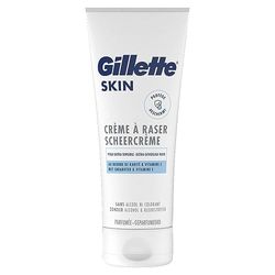 Gillette SKIN Crème À Raser Peau Ultra Sensible 175 ml, Forme Une Couche Légère Pour Un Contrôle Avancé De La Glisse