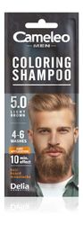 Cameleo Men – Coloring Shampoo – Light Brown – Hair, Beard, Mustache - Visible Color in 10 Minutes – Refreshes - Lasts for 4 to 6 Washes – Easy & Quick Application - Walnut Extract – 15 ml