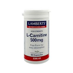 Lamberts L Carnitina 500mg - 60 Cápsulas