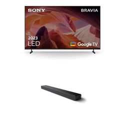 Sony BRAVIA, KD-55X80L, LED, 4K HDR, Google TV, ECO PACK, BRAVIA CORE, Flush Surface Design, Modello 2023 + HT-A3000 Soundbar TV bluetooth a 3.1 canali