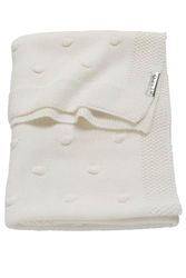 Meyco 2753050 Couverture bébé tricotée avec nœuds 100x150 cm, Off White/Blanc