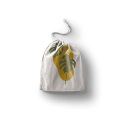 Bonamaison Impreso Algodón Bolsas con Cordón, Bolsa con Cordel para el Hogar y el Almacenamiento de Verduras, Bolso de Compras, Plegable, Ecologica, Reutilizables, Tamaño: 40x50 Cm
