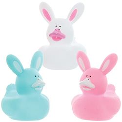 Baker Ross FX475 Conejitos de Goma - Paquete de 5, Juguetes de Pascua y bolsas de fiesta para niños