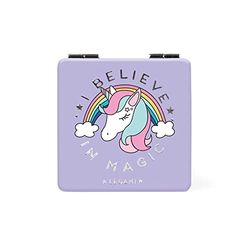 Legami - Miroir de Sac à Main, avec Miroir grossissant, sans Distorsion, idéal pour Sac à Main et pour Le Voyage, 6 x 6 cm, thème Licorne