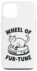 Wheel Of Fur-Tune Cat On Robot Vacuum Cleaner Cat Case for iPhone 13