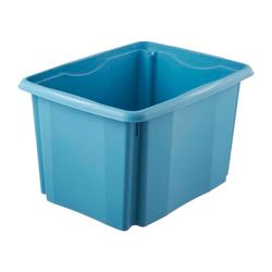 keeeper Boîte de Rangement avec Système d’Empilage, 30 l, 44,5 x 34,5 x 27 cm, Emil Eco Line, Bleu (Eco Sky Blue)