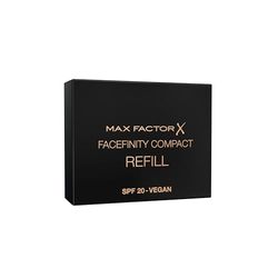 Max Factor Facefinity COMPACT Refill Porcelain 001 Fond de teint, pour un fini mat avec une tenue jusqu'à 24 h, végétalien