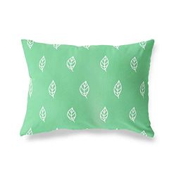 BonaMaison Fundas para Cojínes, Verde Petróleo-Blanco Funda de Almohada para Sofá Coche Silla Oficina Cama Decorativa Moderna Decoración del Hogar, 45x60 Cm - Diseñado y Fabricado en Turquía