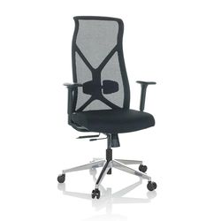 hjh OFFICE Silla de Oficina Profesional AZURRO B Tela/Tejido de Malla Negro