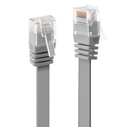 LINDY Patch kabel Cat6 platte band onafgeschermd grijs 1.00m, 3 stuks