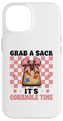 Grab A Sack It's Cornhole Time Cornhole Player Bean Bag Girl Case for iPhone 14