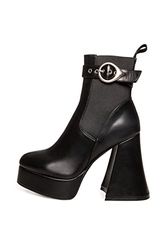 LAMODA Infedeltà, Ankle Boot Donna, Nero PU, 39 EU