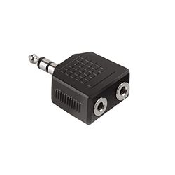ekon Divisor Divisor Auxiliar de 2 Puertos Jack de 3,5 mm para Auriculares, Auriculares con Cable, micrófono, PC, portátil, Altavoces y Radio