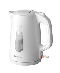 CONCEPT Hausgeräte RK2380 Plastic Kettle 220-240 V with Automatic Voltage Converter 1.7 L 2200 W White STRIX