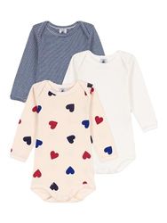 Petit Bateau Uniseks baby A0953 gestreepte body met lange mouwen, variant 1, 3 maanden, variant 1, 3 Maanden