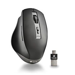 NGS BLUR-RB- Oplaadbare draadloze multi-device muis, met Bluetooth 4.0/4.0, 800/1600/3200dpi, tot 10m afstand, in het zwart
