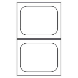 García de Pou - 1 unidades - Molde Para Gn1/8 20X28 Cm Plateado Aluminio