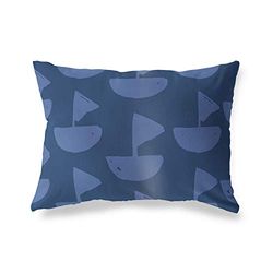 BonaMaison Blu Fodera per Cuscino Cotone e Copricuscini Federa per Divano Casa Soggiorno Camera da Letto Decorazione Interni ed Esterni, 35x50 Cm - Progettata e Prodotta in Turchia