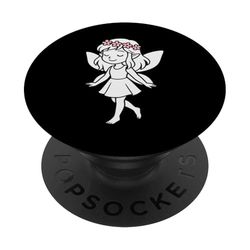 Silueta de línea de hadas mística PopSockets PopGrip Adhesivo