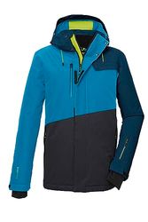 Killtec Giacca da sci da uomo con cappuccio rimovibile e paraneve KSW 77 MN SKI JCKT, petrolio scuro, XXL, 39743-000