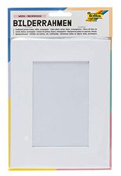 folia 2333 – Bildram av kartong, rektangulär, ca 16,6 x 21,6 cm, tom vit – för egendesign