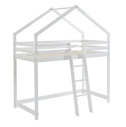 BAÏTA Lit Mezzanine Tiny, Blanc, 90x190cm