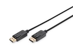 DIGITUS Cavo DisplayPort - Full-HD 1080p/60Hz - 3m - con blocco - Displayport 1.1a - Compatibile con PC, monitor, schede grafiche per videogiochi