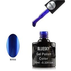 Vernis à ongles gel Bluesky, Effet métallique, lisse sous forme de soie MT09, violet, durable, résistant aux puces, 10 ml (nécessite du séchage de lampe à LED UV)