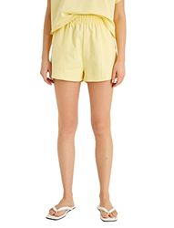 Koton Dames Pocket Mini Short Elastische Taille, Geel (151), L