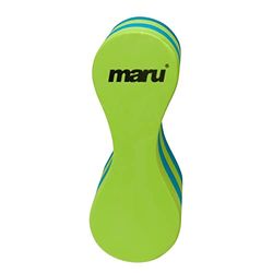 Maru Swimming Pull Buoy Float Junior Swimming Aid Equipment for Stength Training, Pool use, Made of Foam, Leg Float, Provides Comfort and Buoyancy (Lime/Blue, Youth)