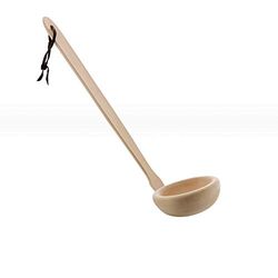 Eliga - Mestolo in legno angolato, lunghezza circa 30 cm