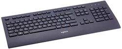 Logitech K280e Pro Wired Business Keyboard for Windows, Linux, and Chrome, USB port, palm rest, splashproof, PC / laptop, Swiss ‎QWERTZ layout - Black