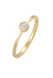 Elli DIAMONDS Ring Dames Verlovingsring Classic met Diamant (0.06 ct.) in 585 Geel Goud