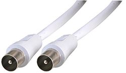 Pro Signal JR9009/4M WHITE-ROHS TV Aerial Lead, Coax Plug to Coax Plug, 4m, White