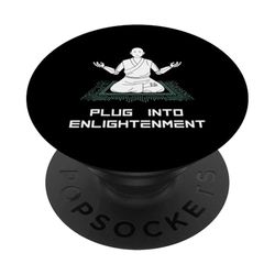 Monje robótico enchufado en diseño de iluminación PopSockets PopGrip Adhesivo