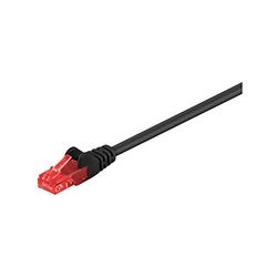 CAT 6 Câble de Liaison, U/UTP, Noir, 1m Longueur de Câble