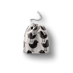 Bonamaison Impreso Algodón Bolsas con Cordón, Bolsa con Cordel para el Hogar y el Almacenamiento de Verduras, Bolso de Compras, Plegable, Ecologica, Reutilizables, Tamaño: 30x40 Cm
