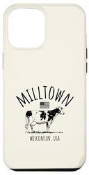 Milltown Wisconsin USA Retro Cow Vintage Style Design Case for iPhone 12 Pro Max