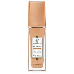 La Provençale - Le Fond de Teint Soin Lumière - 97% d'ingrédients d'origine naturelle - Couvrance Moyenne - Tous Types de Peaux - À l'Huile d'Olive Bio AOP Provence - Teinte : 30 Beige Doré - 30 ml